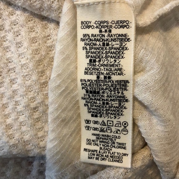 NEW! FREE PEOPLE thermal top - oatmeal heather - Picture 9 of 12